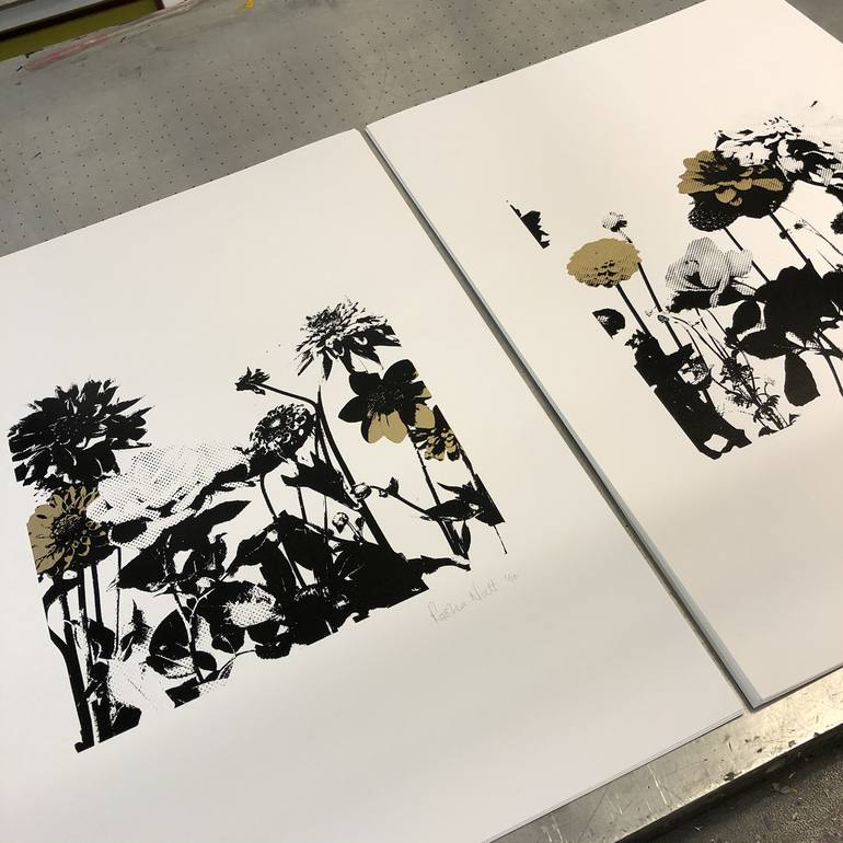 Original Floral Printmaking by Rosha Nutt