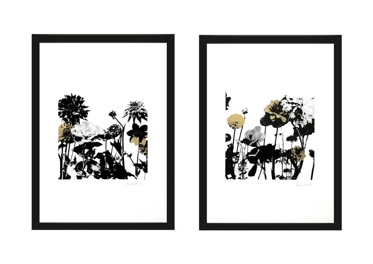 Original Pop Art Floral Printmaking by Rosha Nutt