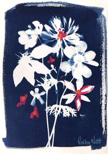 Original Floral Printmaking by Rosha Nutt