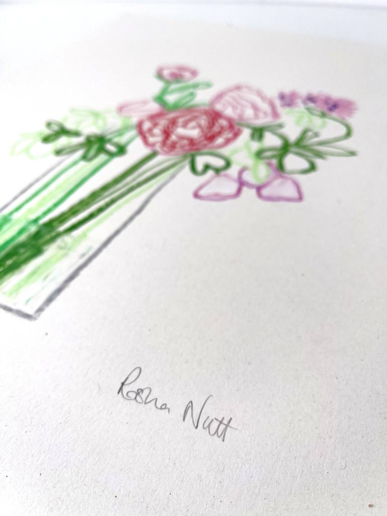 Original Floral Drawing by Rosha Nutt