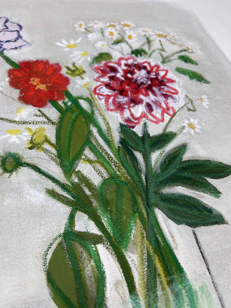 Original Floral Painting by Rosha Nutt