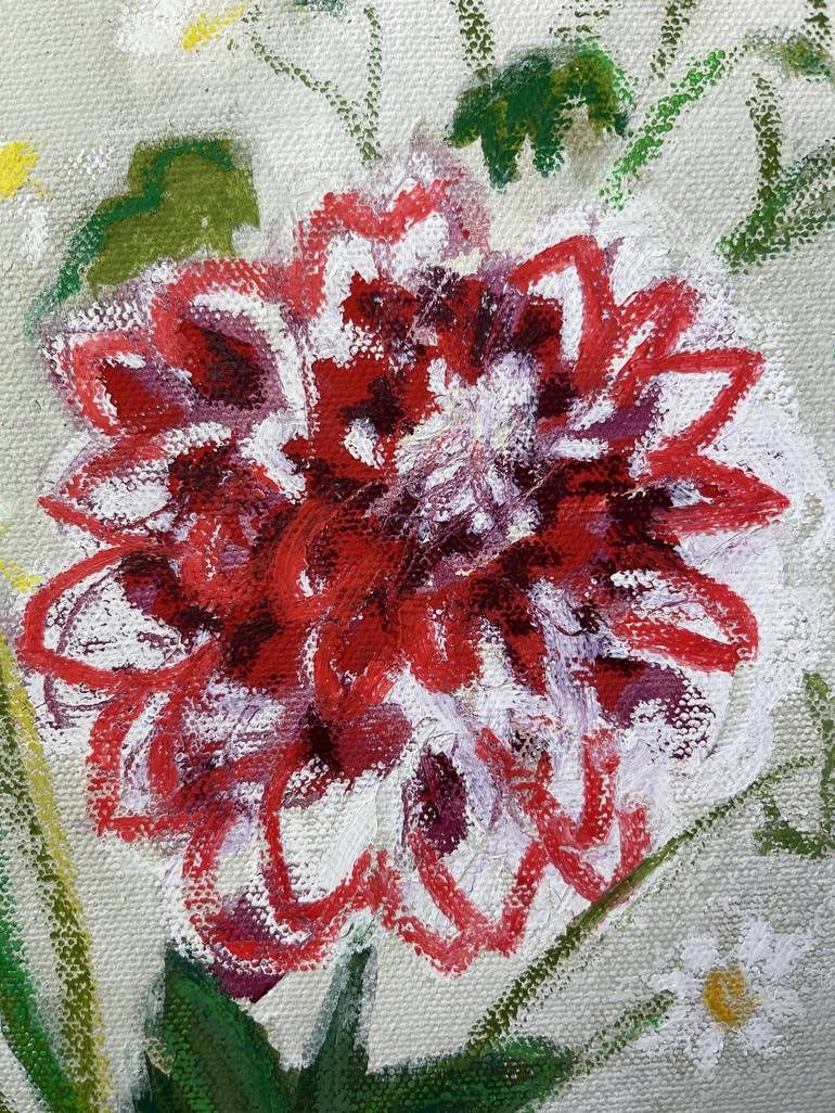 Original Modern Floral Painting by Rosha Nutt