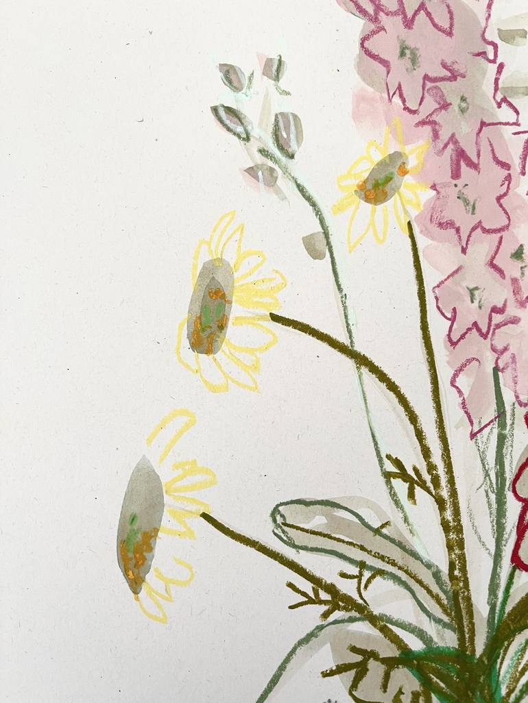 Original Floral Drawing by Rosha Nutt