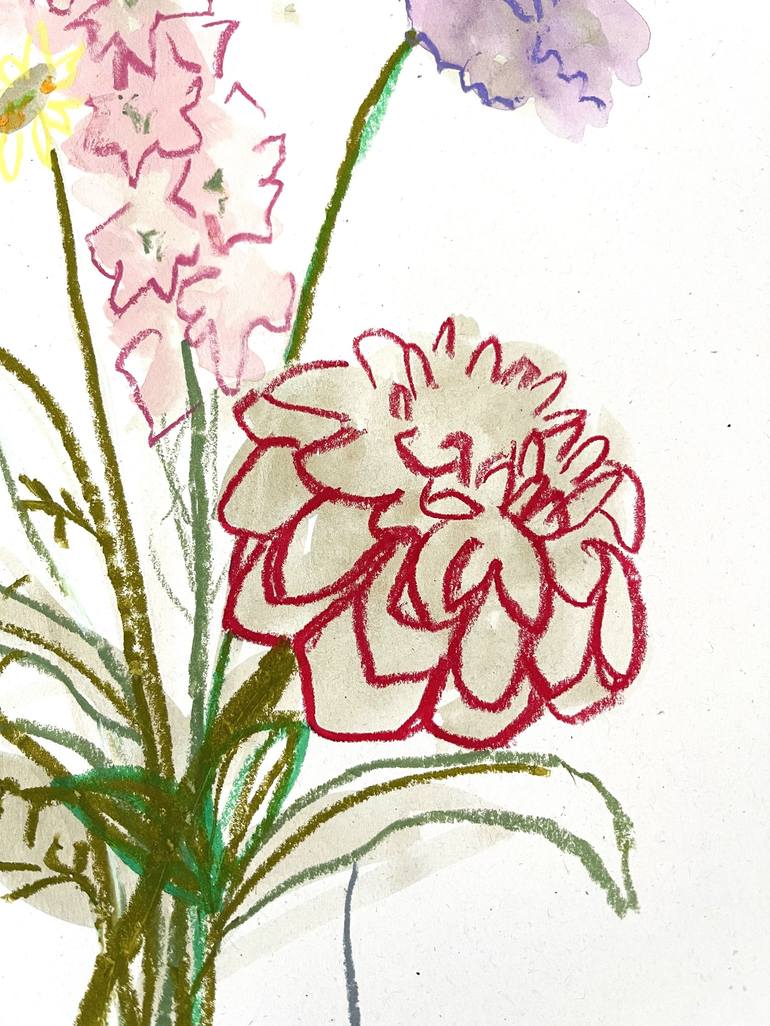 Original Floral Drawing by Rosha Nutt