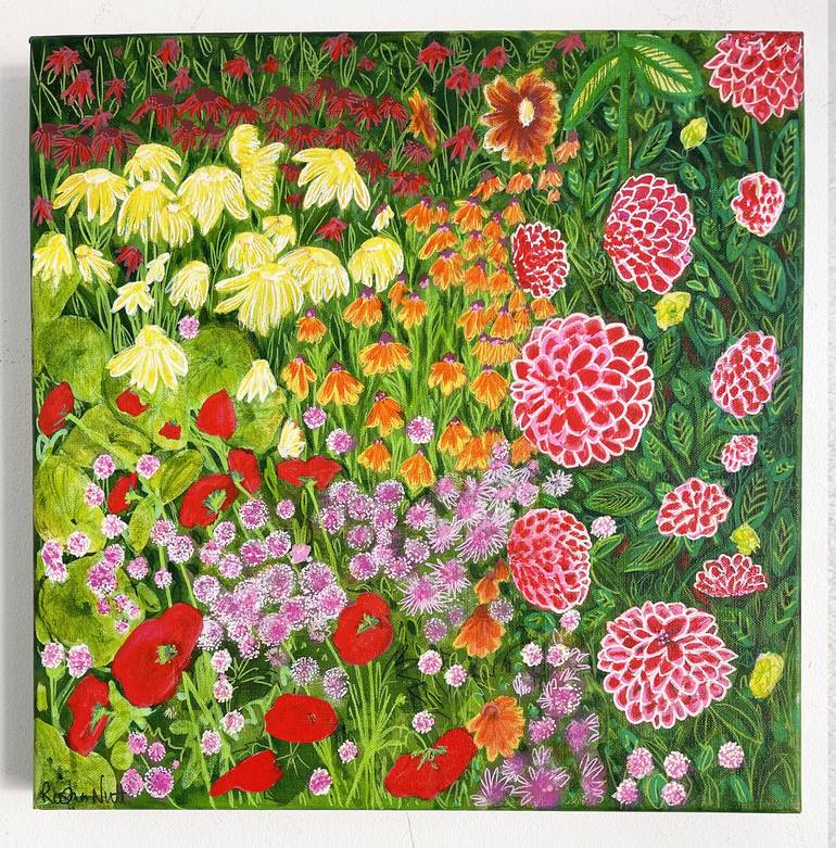 Original Illustration Floral Painting by Rosha Nutt