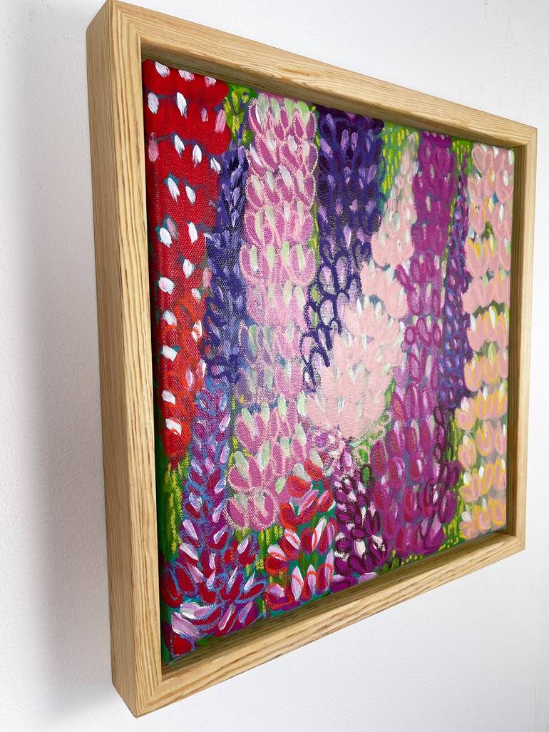 Original Abstract Floral Painting by Rosha Nutt