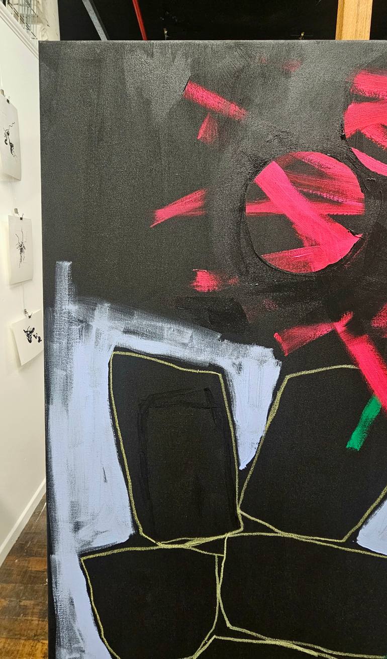 Original Abstract Expressionism Abstract Painting by Nadeem  Baghdadi