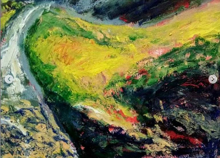 Original Abstract Landscape Painting by Nadeem B - Member of Chelsea Art Society
