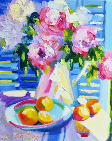 PEONIES WITH SHUTTERS thumb