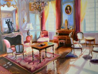 Print of Impressionism Interiors Paintings by CECILIA ROSSLEE