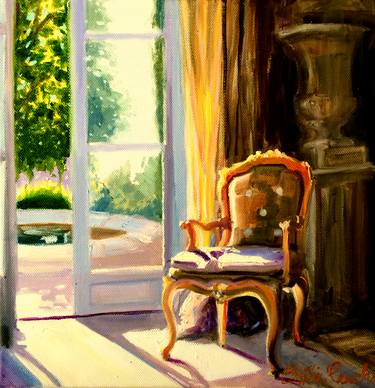 Original Impressionism Interiors Paintings by CECILIA ROSSLEE