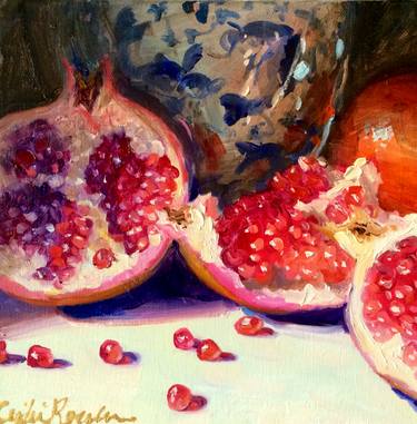 Original Impressionism Still Life Paintings by CECILIA ROSSLEE