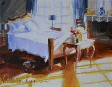 Original Impressionism Interiors Paintings by CECILIA ROSSLEE