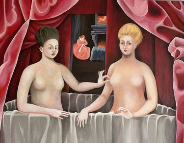 Original Figurative Nude Paintings by Géraldine Drouin