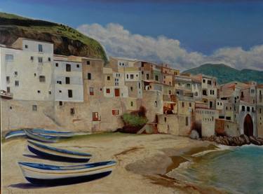 Print of Figurative Seascape Paintings by Raoul Sirbu