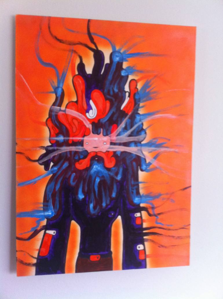 Original Abstract Expressionism Pop Culture/Celebrity Painting by William Bil Anderson Jr