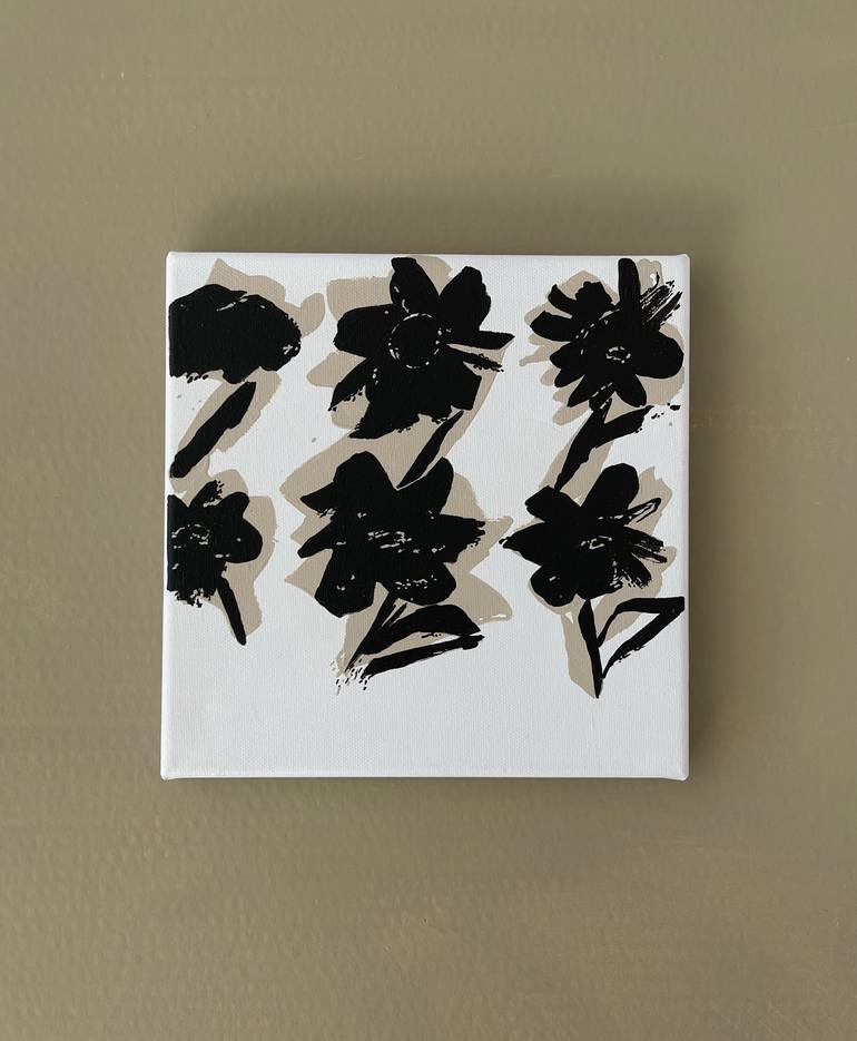 Original Abstract Floral Painting by Monica Bonzano