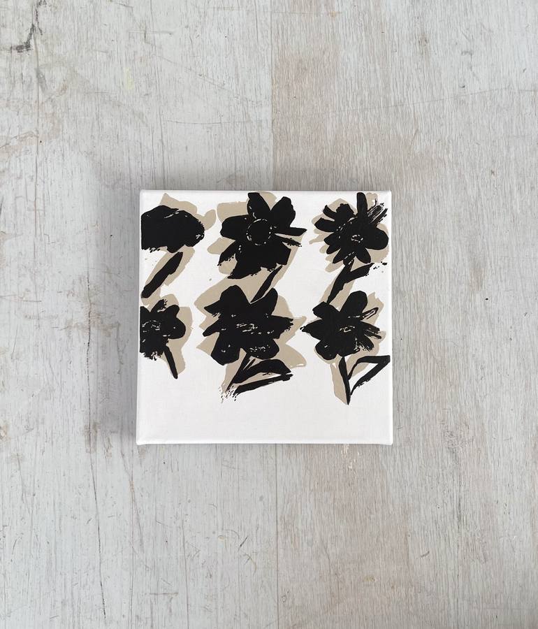 Original Abstract Floral Painting by Monica Bonzano