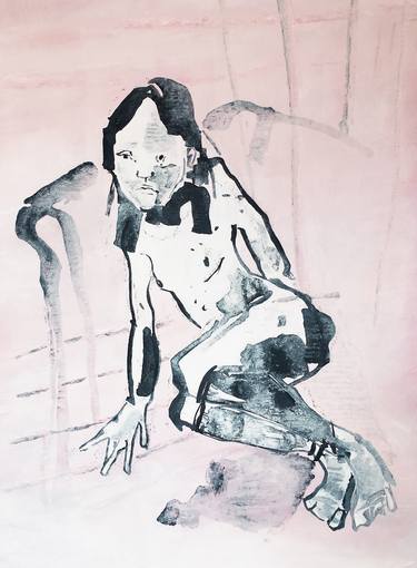 Original Expressionism Nude Paintings by Monica Bonzano