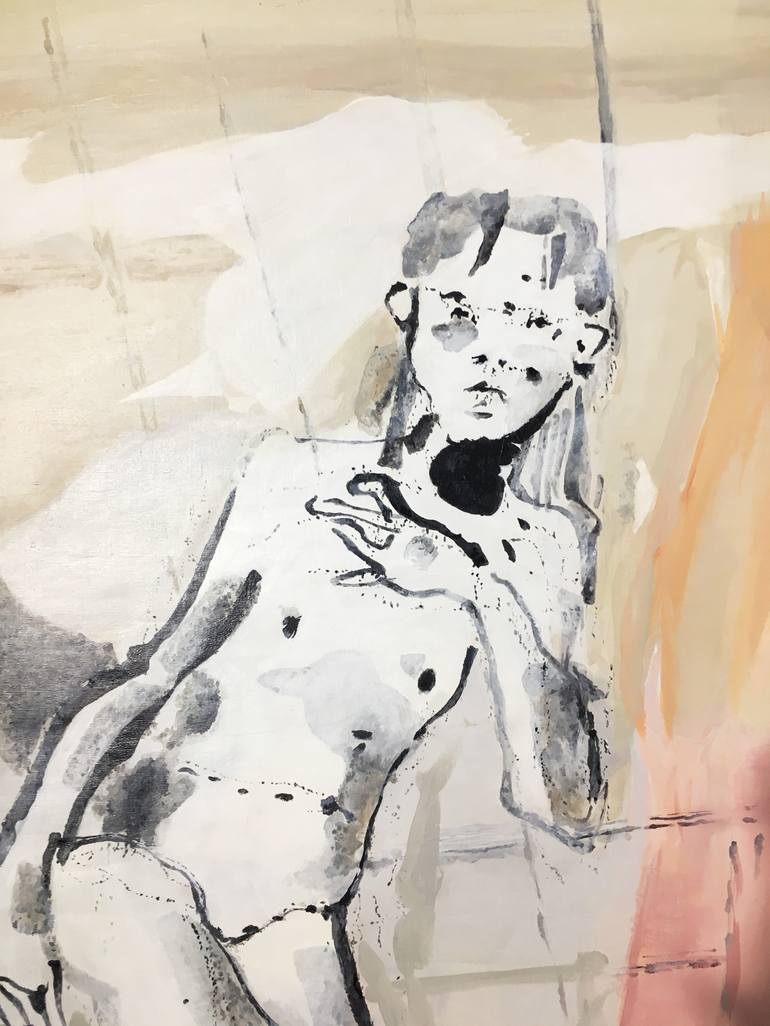 Original Figurative Nude Painting by Monica Bonzano
