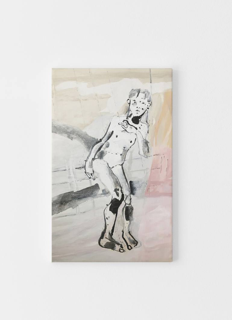 Original Figurative Nude Painting by Monica Bonzano