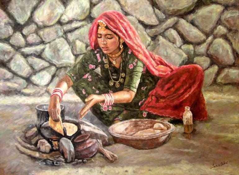 Cooking_1 Painting by imran zaib | Saatchi Art