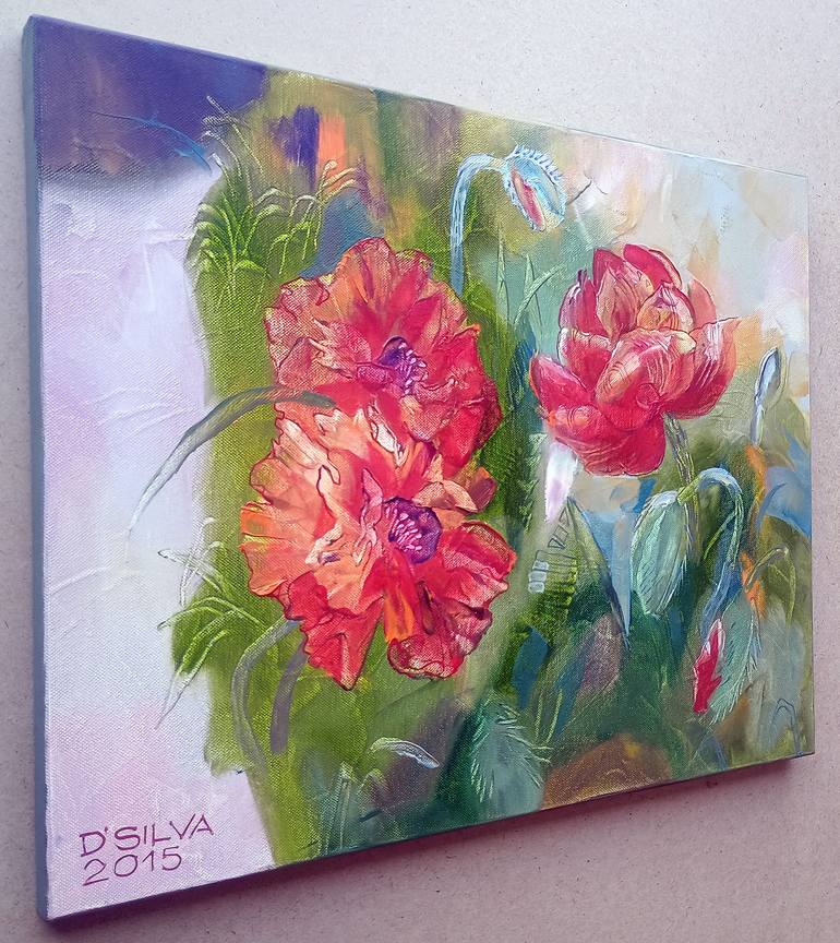 Original Realism Floral Painting by Aurum Arts