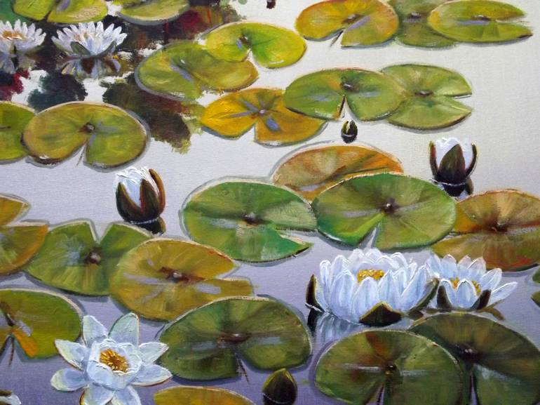 Original Photorealism Floral Painting by Aurum Arts