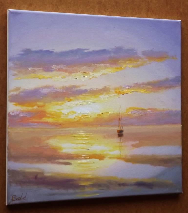 Original Impressionism Seascape Painting by Aurum Arts