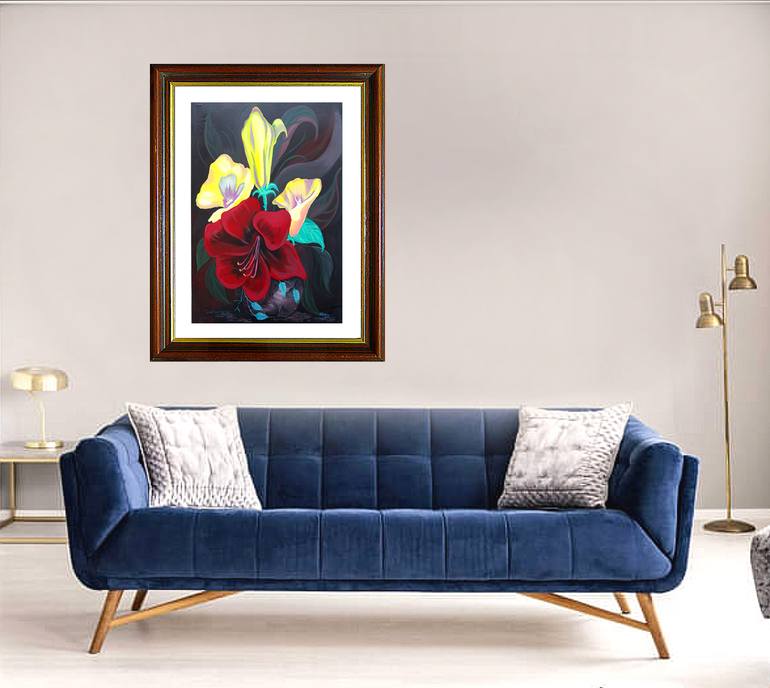 Original Contemporary Botanic Painting by Aldo R Suarez