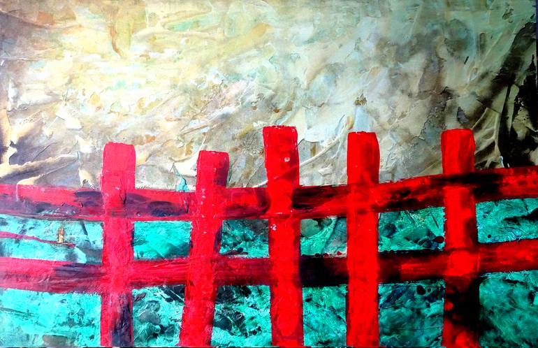 Original Abstract Expressionism Abstract Painting by Aldo R Suarez