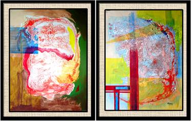 Original Abstract Expressionism Abstract Paintings by Aldo R Suarez