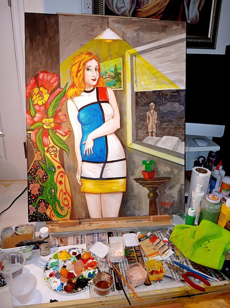 Original Figurative People Painting by Aldo R Suarez