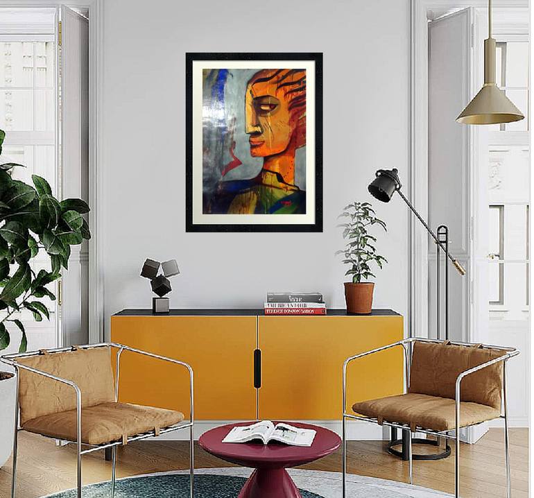 Original Cubism Fashion Painting by Aldo R Suarez