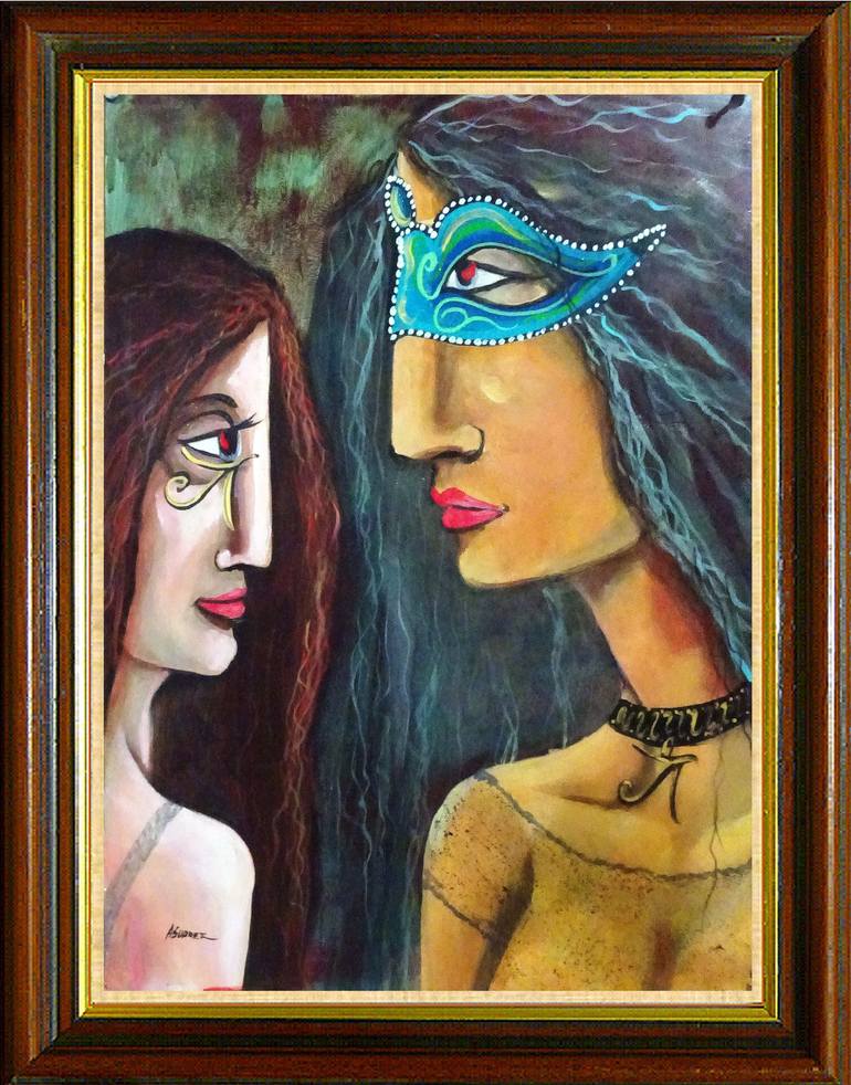 Original Contemporary Classical mythology Painting by Aldo R Suarez