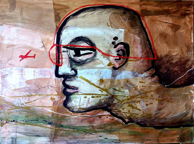 Original Abstract Expressionism Politics Painting by Aldo R Suarez
