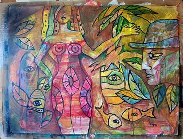 Original Conceptual People Paintings by Aldo R Suarez