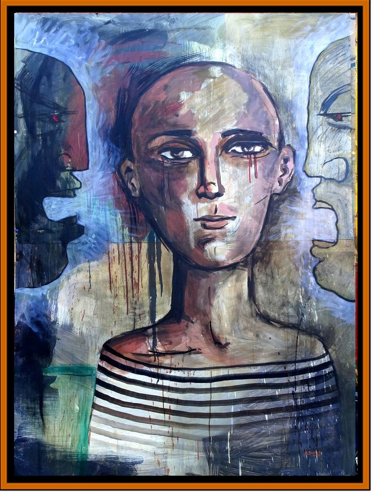 Original Contemporary People Painting by Aldo R Suarez