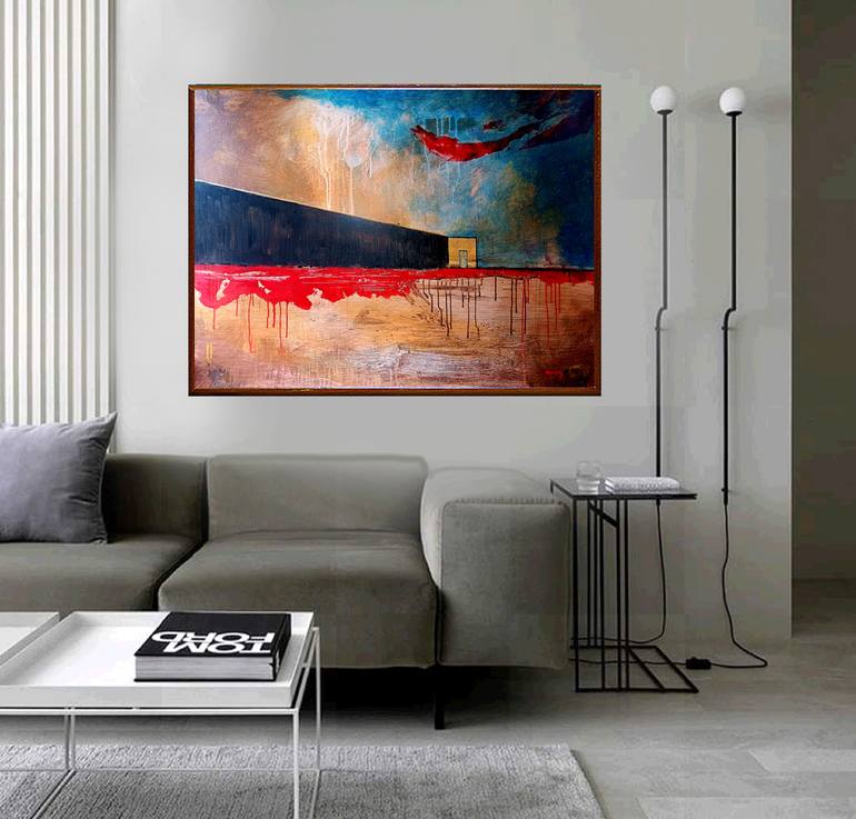 Original Abstract People Painting by Aldo R Suarez