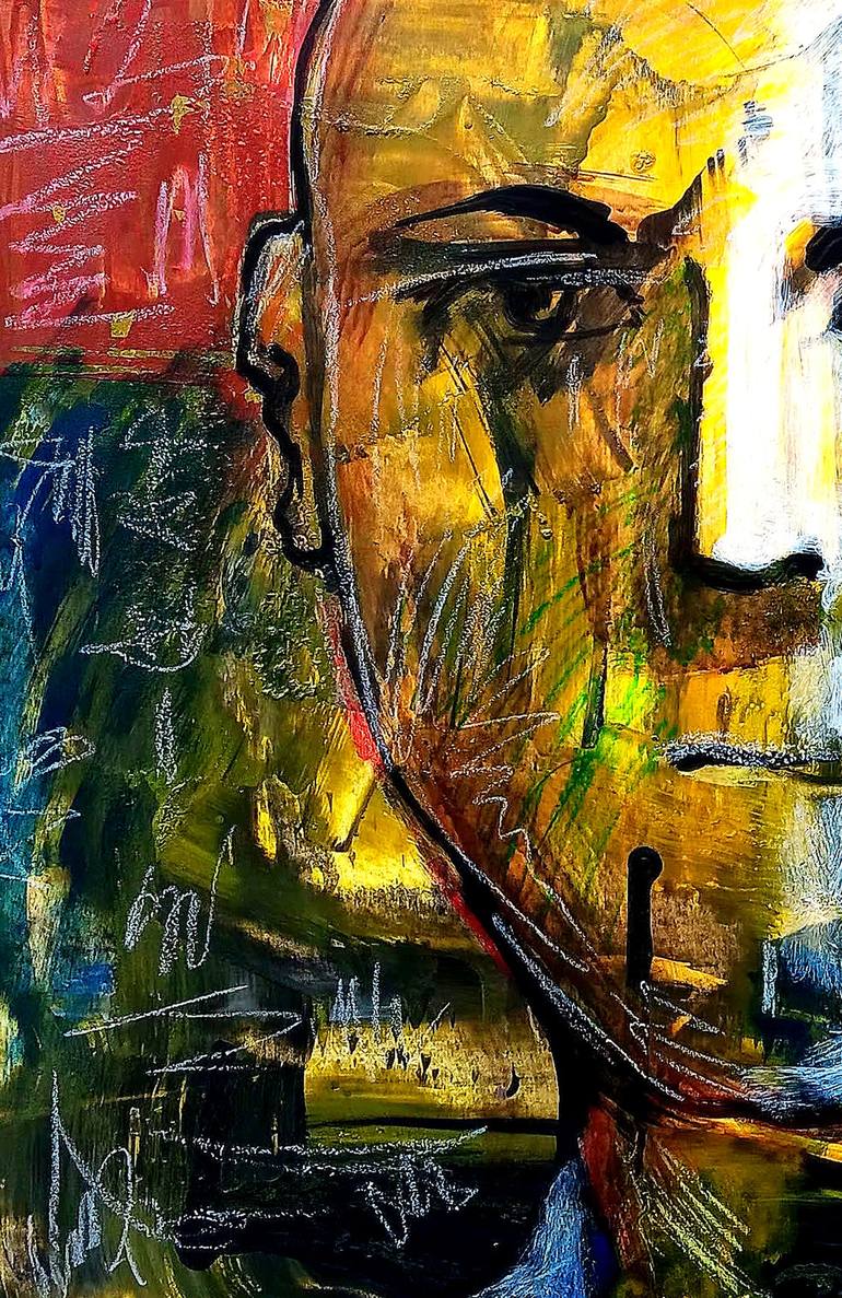 Original Abstract Expressionism People Painting by Aldo R Suarez