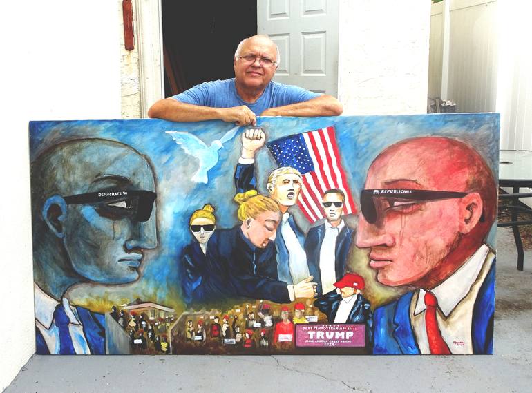 Original Contemporary Politics Painting by Aldo R Suarez