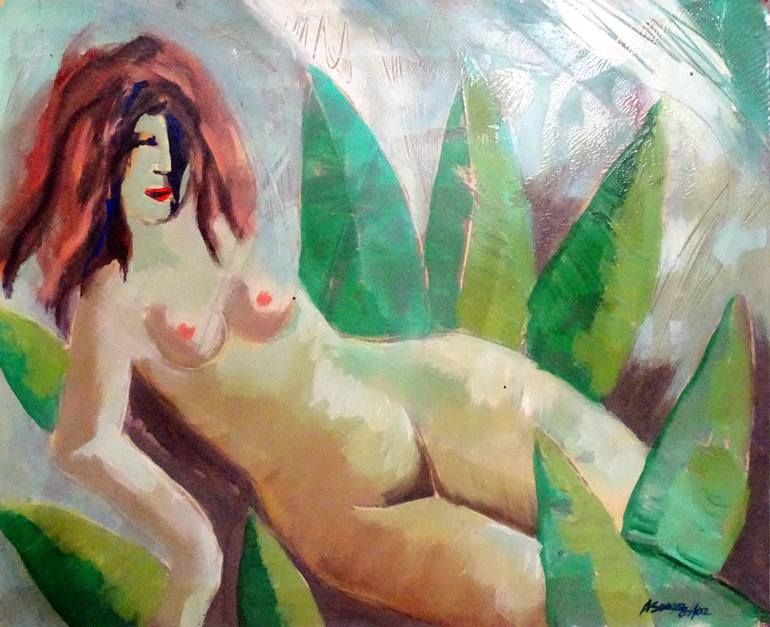Original Contemporary Love Painting by Aldo R Suarez
