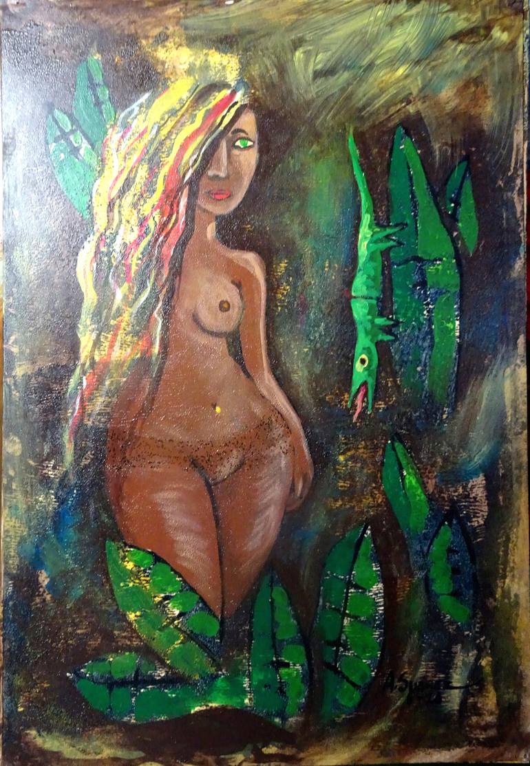 Original Contemporary Classical Mythology Painting by Aldo R Suarez