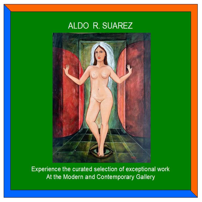 Original Contemporary Nude Painting by Aldo R Suarez