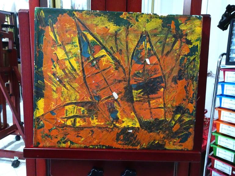 Original Conceptual Abstract Painting by Aldo R Suarez