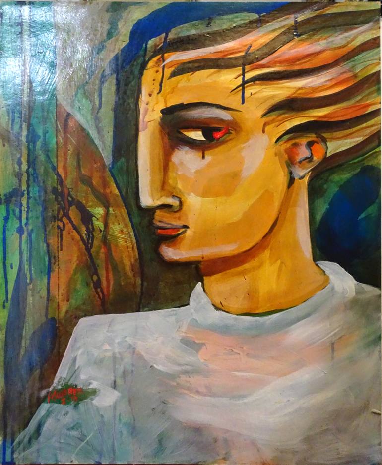 Original Contemporary Men Painting by Aldo R Suarez