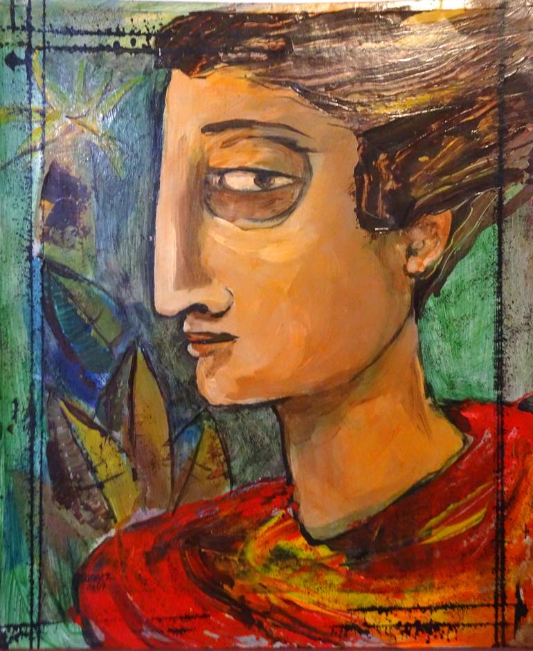 Original Figurative Men Painting by Aldo R Suarez