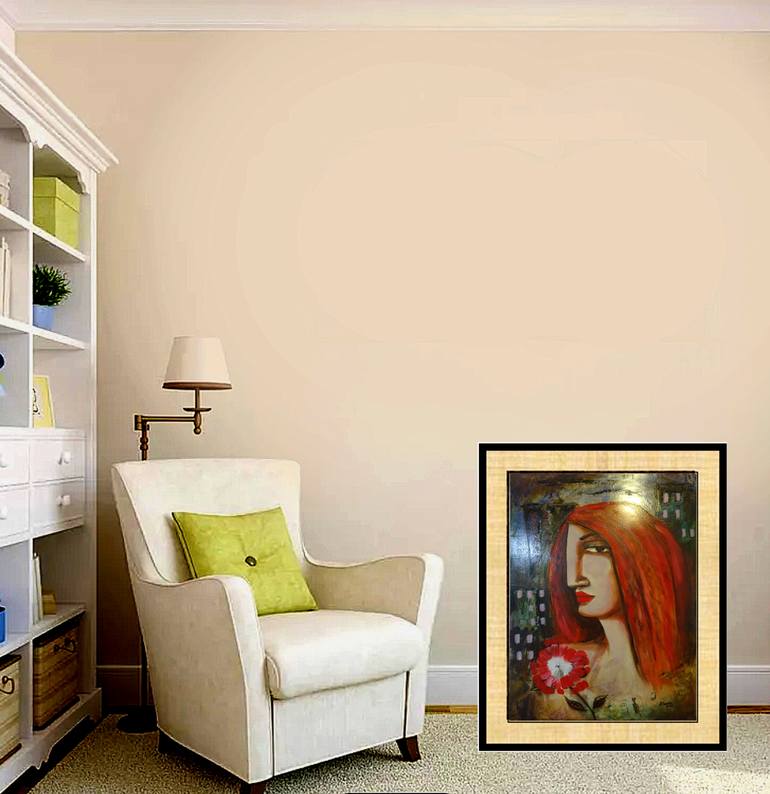 Original Portraiture Women Painting by Aldo R Suarez