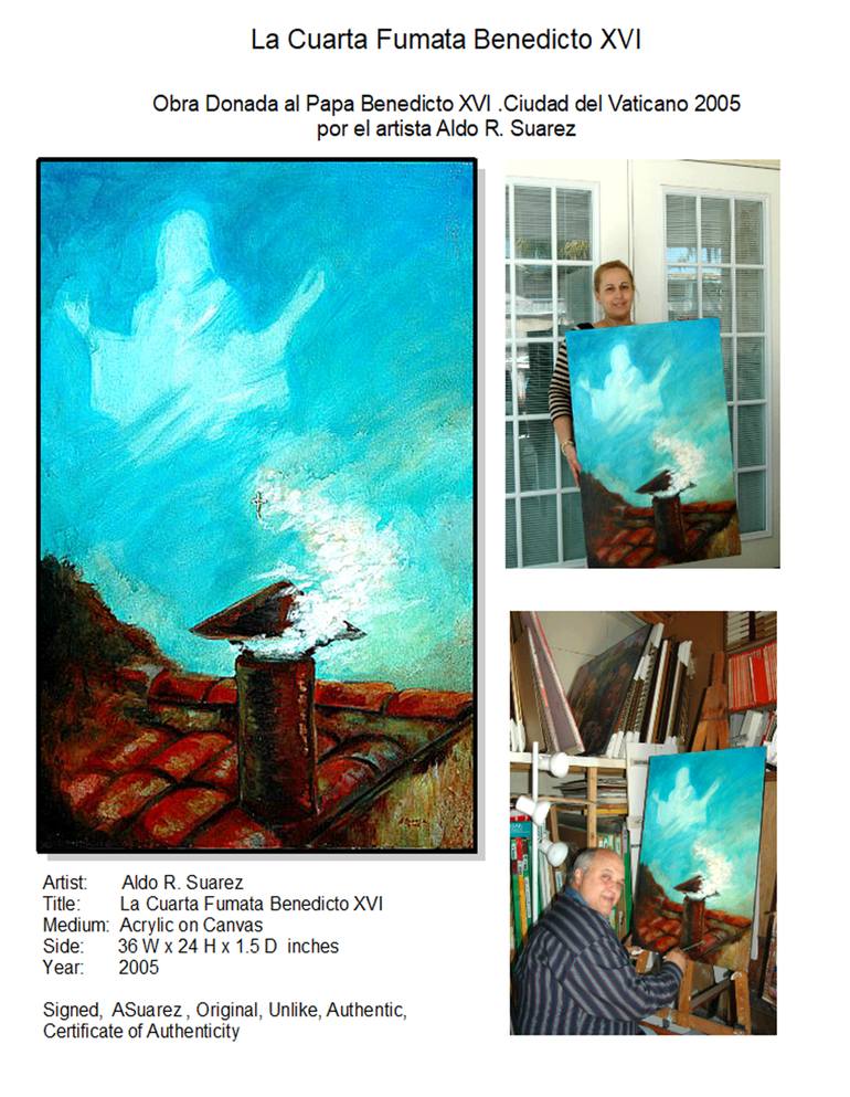 Original Contemporary Religion Painting by Aldo R Suarez