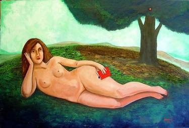 Original Realism Nude Paintings by Aldo R Suarez